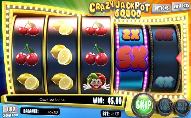 Crazy Reel Bonus Awards an X5 Win Multiplier