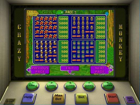 High value slot game symbols paytable