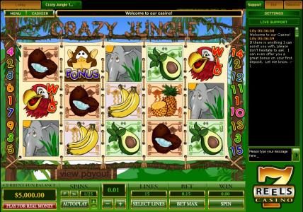 this video slot game consists of 5 reels with 15 Paylines