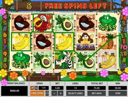 Free Spins game board