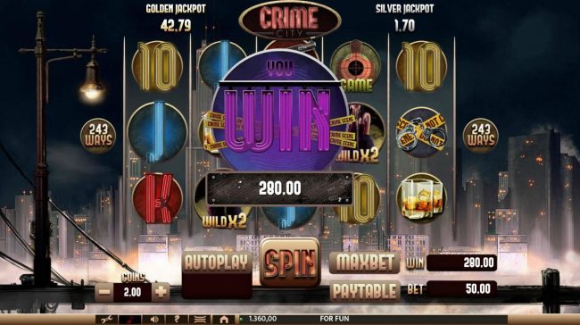 Multiple winning paylines triggers a big win!