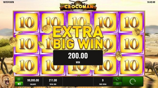 Extra Big Win triggered during free games feature