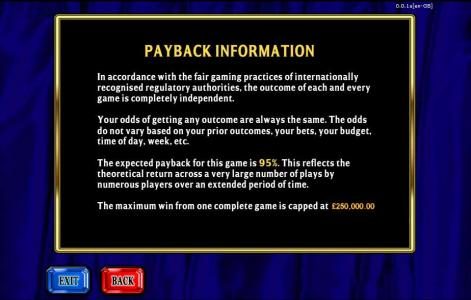 payback information