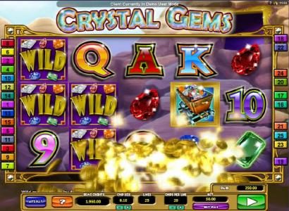 A $250 big win triggered multiple winning paylines