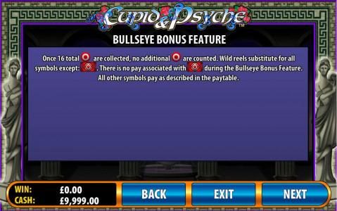 bullseye bonus feature - game rules continued