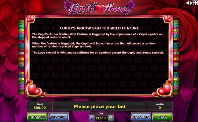 Cupids Arrow Scatter Wild Feature Game Rules