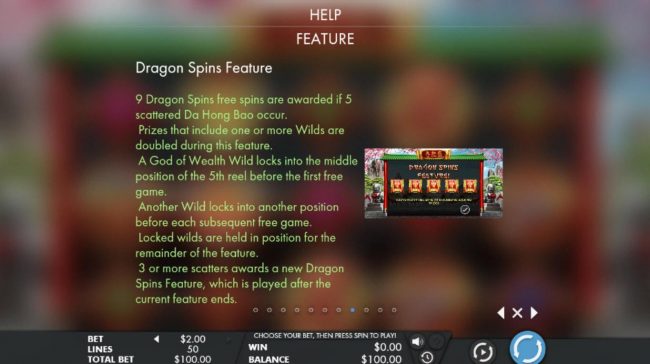 Dragon Spins Feature Rules