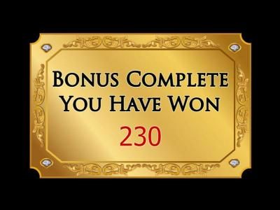 Free Spins feature pays out a total of 230 coins.