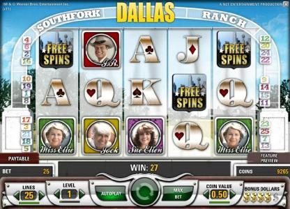 three free spins symbols triggers free spins feature