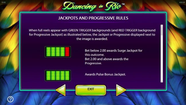 Jackpot and Progressive Rules.