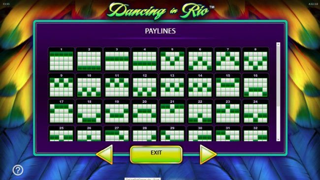 Payline Diagrams 1-32