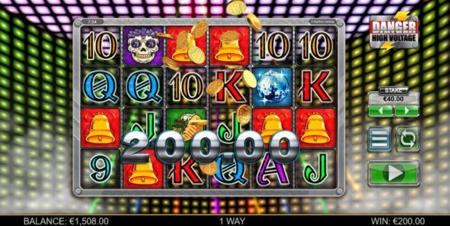 Bells acroos the reels leads to a 200.00 payout.