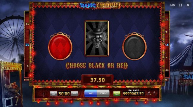 Gamble Feature - To gamble any win press Gamble then select Red or Black.