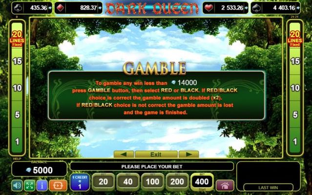 Gamble Feature Rules