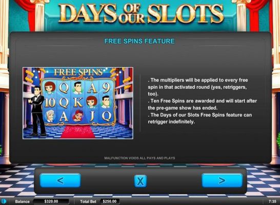 Free Spins Feature Rules - Continued