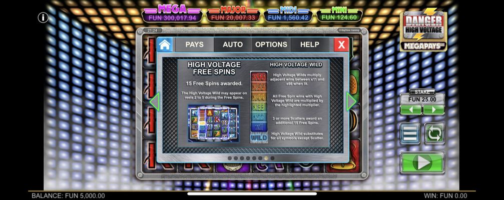 High Voltage Free Spins