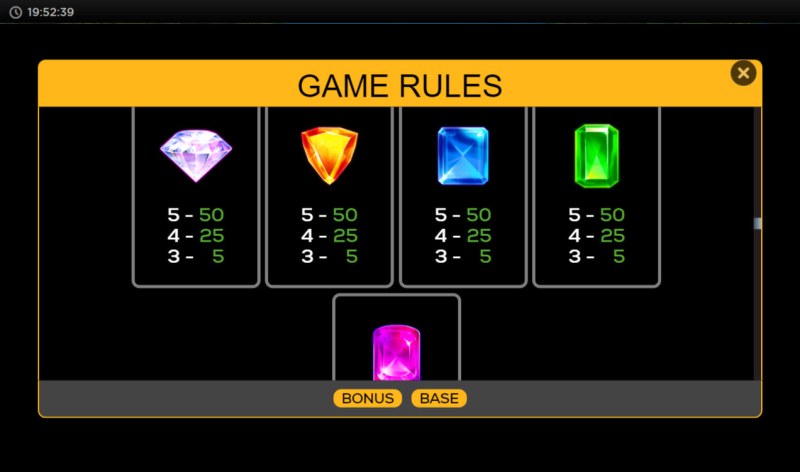 Paytable - Low Value Symbols