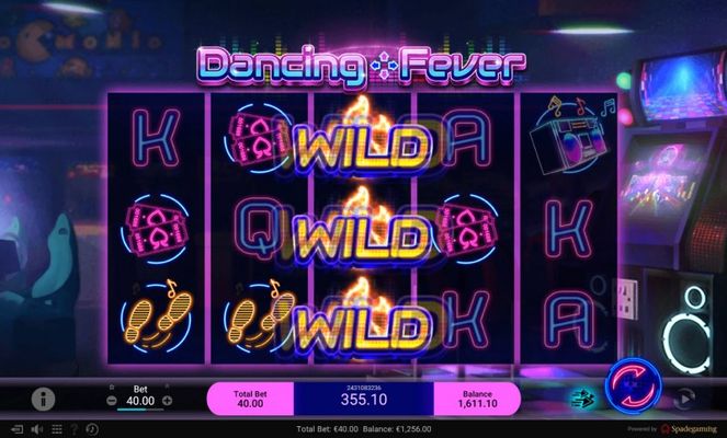 Dancing Fever :: Stacked wild triggers a four of a kind