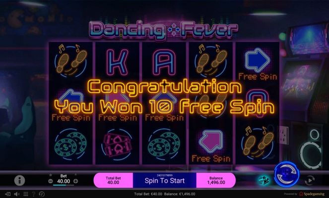 Dancing Fever :: Scatter symbols triggers the free spins feature