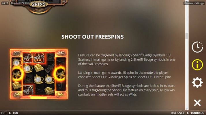 Shoot Out Free Spins