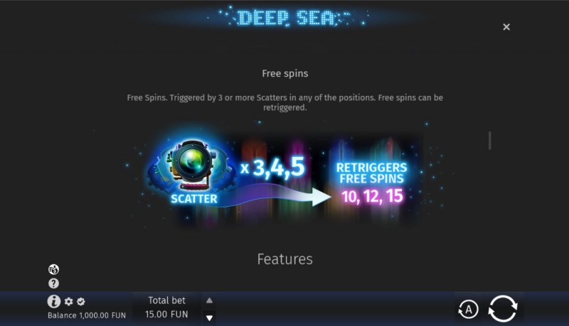 Deep Sea :: Free Spin Feature Rules