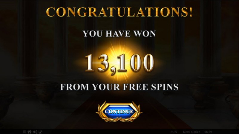 Total free spins payout