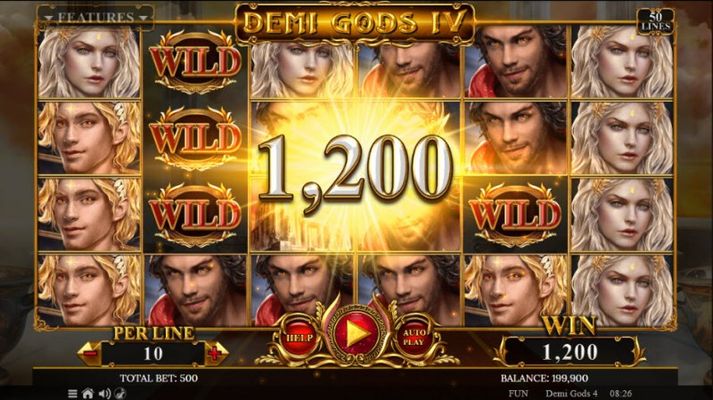 Demi Gods IV :: Multiple winning paylines