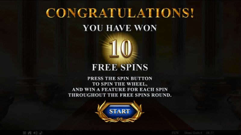 10 Free Spins Awarded