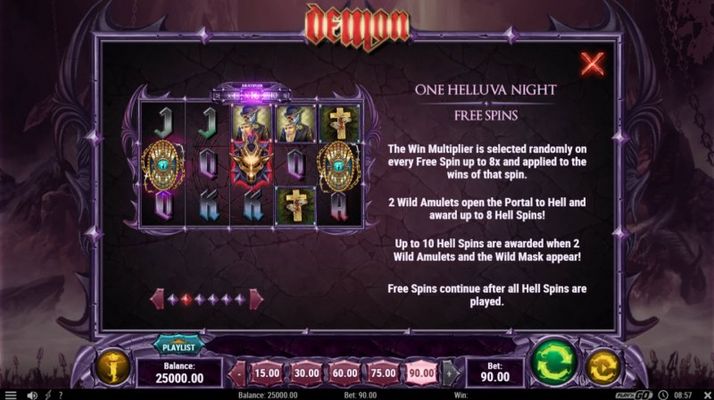 Demon :: Free Spins Rules