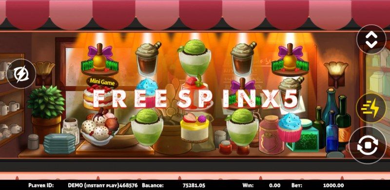 Scatter symbols triggers the free spins bonus feature