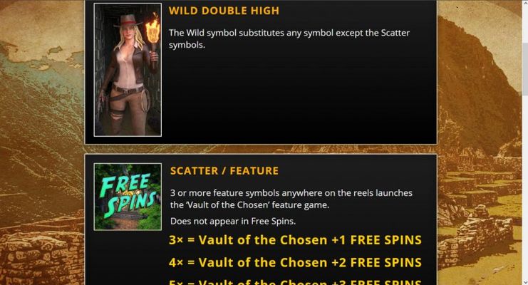 Destiny Wild and the Lost Inca Gold :: Wild and Scatter Rules