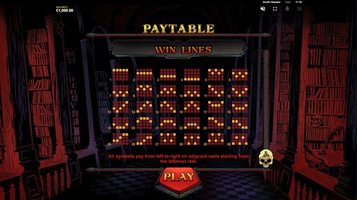 Paylines 1-30