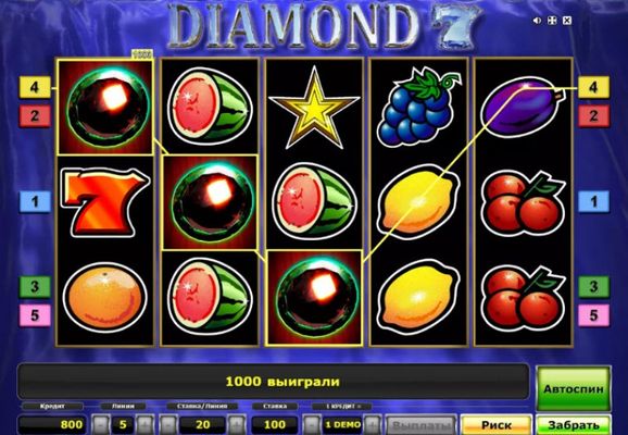 Diamond 7 :: Three of a kind win