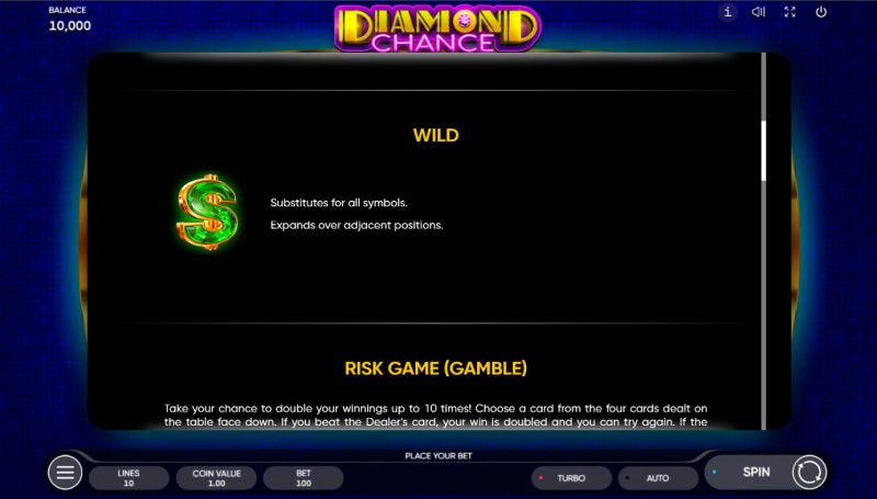 Diamond Chance :: Wild Symbol Rules