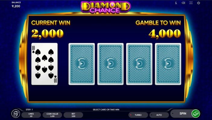 Diamond Chance :: Red or Black Gamble Feature