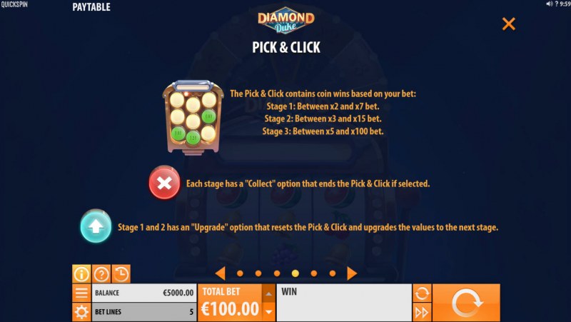 Diamond Duke :: Bonus Game Rules
