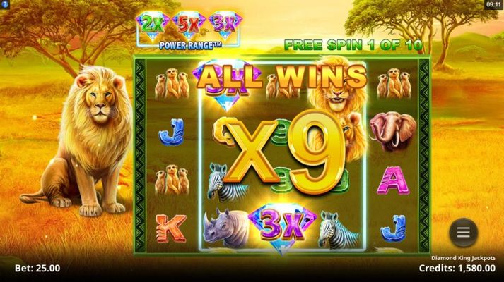 X9 win multiplier