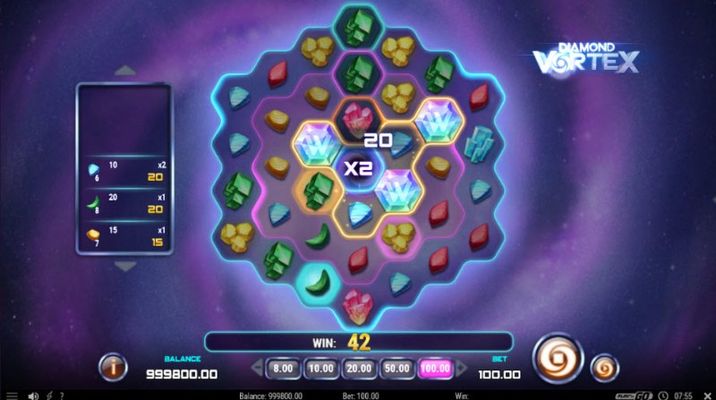 Diamond Vortex :: Multiple winning combinations