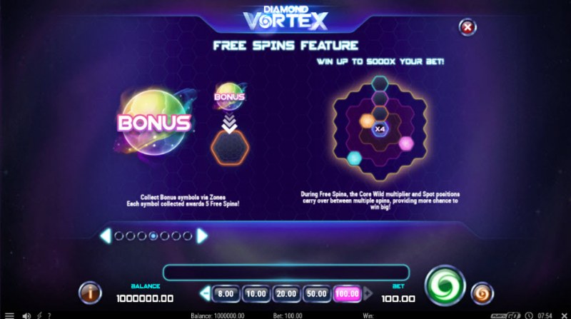 Diamond Vortex :: Free Spins Rules
