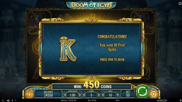 10 Free Spins Awarded