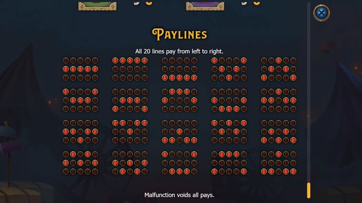 Paylines 1-20