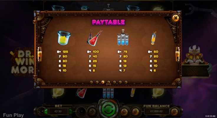 Paytable - Low Value Symbols