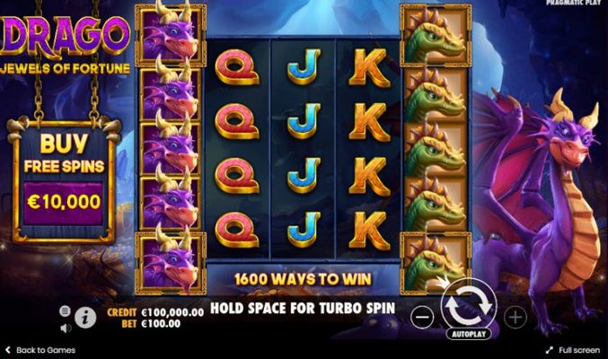 Play slots at Spiral: Spiral featuring the Video Slots Drago Jewels of Fortune with a maximum payout of $430,000
