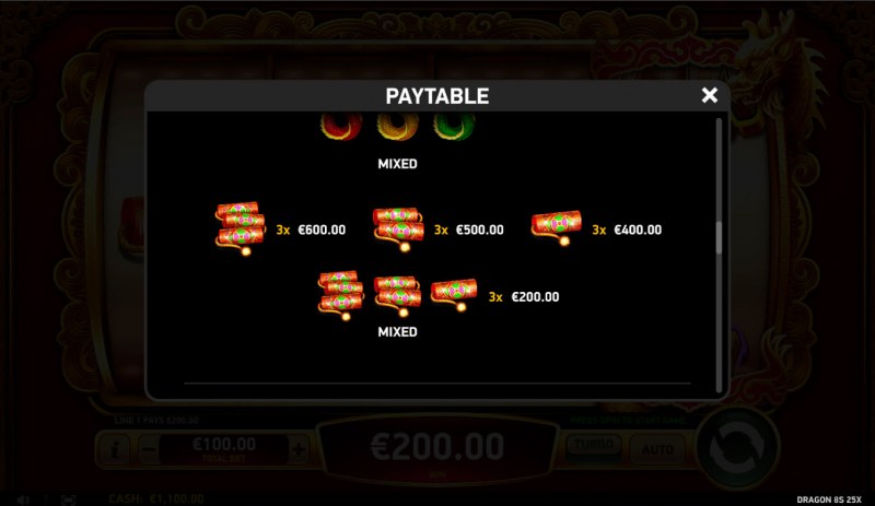 Paytable - Low Value Symbols