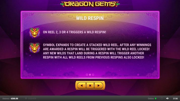 Dragon Gems :: Wild Respin Rules