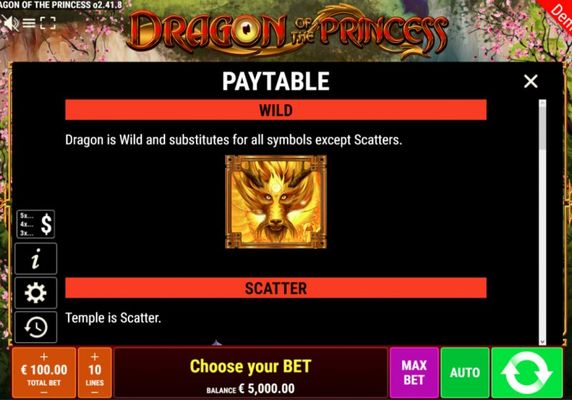 Dragon of the Princess :: Wild Symbols Rules