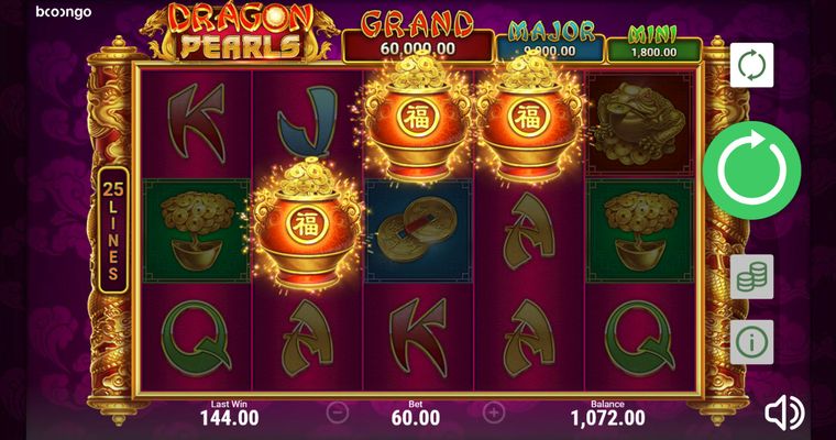 Dragon Pearls Hold and Win :: Scatter symbols triggers the free spins feature
