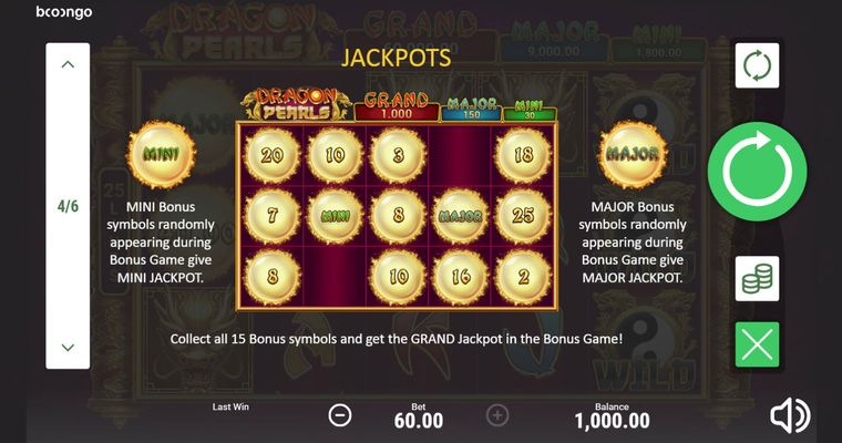 Dragon Pearls Hold and Win :: Jackpots