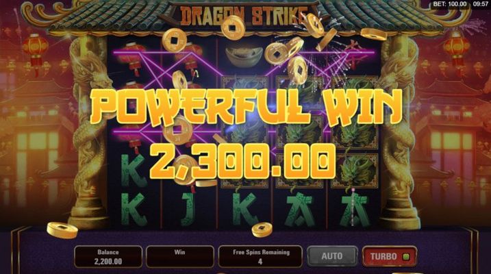 Dragon Strike :: Multiple winning combinations leads to a big win