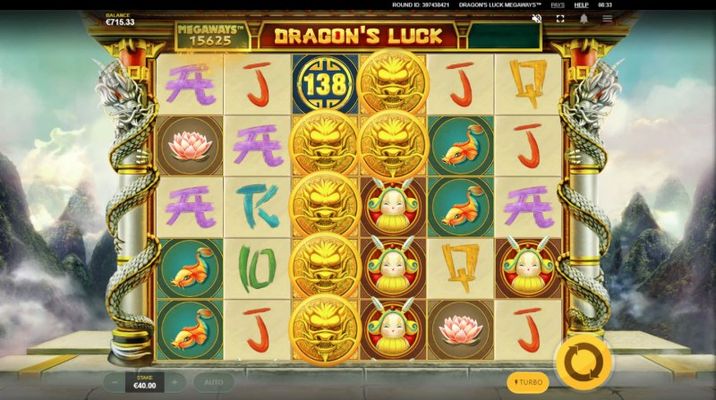 Dragon's Luck Megaways :: Landing mystery symbols on the reels change into randomly selected symbol